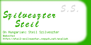 szilveszter steil business card